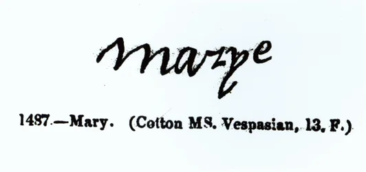Reproduction of the signature of Mary I (1516-1558)